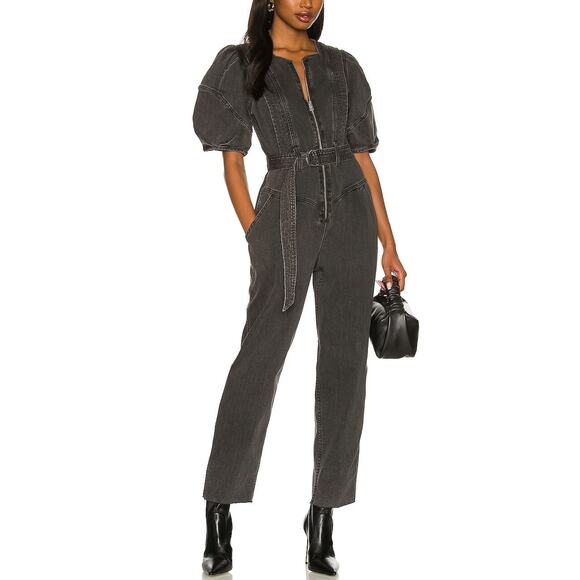 Allsaints 'Elektra' Black Jumpsuit Size 2 - Picture 1 of 5